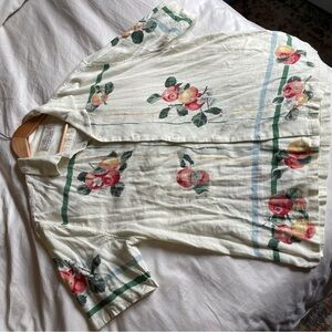 Abercrombie, Medium, Linen Mens Floral Print Button-Up Shirt